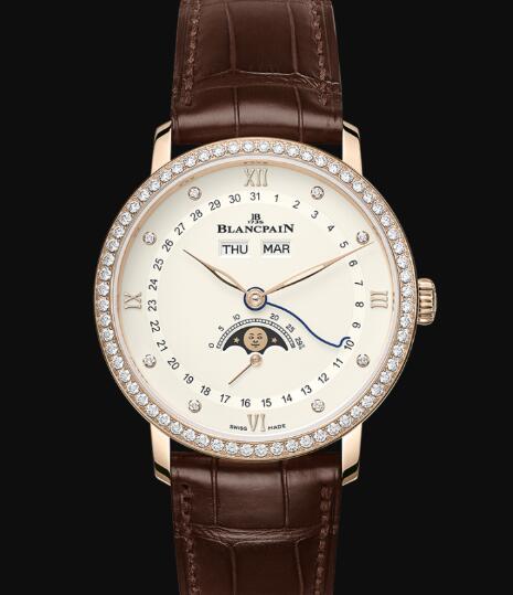 Review Blancpain Villeret Watch Review Villeret Quantième Complet Replica Watch 6264 2987 55B - Click Image to Close